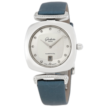 Glashutte Pavonina Galvanized Silver Diamond Dial Ladies Watch 1-03-01-10-12-34