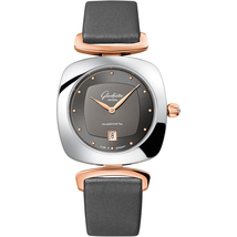 Glashutte Pavonina Ruthenium Dial Ladies Diamond Watch 03-01-27-06-04