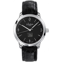 Glashutte Sixties Black Dial Automatic Men's Watch 39-47-03-02-04
