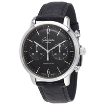 Glashutte Sixties Black Dial Men's Chronograph Watch 39-34-02-22-04