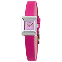 Gucci G-Frame Fuchsia Mother of Pearl Dial Ladies Satin Watch YA128533