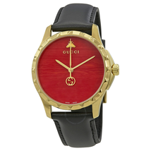Gucci G-Timeless Coral Red Dial Men's Watch YA126464