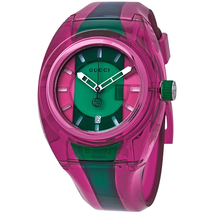 Gucci Sync Transparent Pink/Green Dial Unisex Watch YA137115