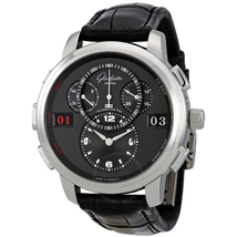 Glashutte PanoMaticCounter XL Black Dial  Automatic Men's Watch 96-01-02-02-04
