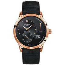 Glashutte PanoReserve Black Dial Men's Hand Wind Watch 65-01-29-15-31