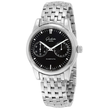 Glashutte Senator Black Dial Automatic Men's Watch 39-58-01-02-14