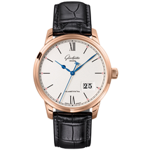 Glashutte Senator Excellence Panorama Silver Dial Automatic Men's Watch 36-03-02-05-30