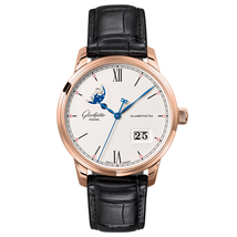 Glashutte Senator Excellence Panorama Silver Dial Automatic Men's Watch 36-04-02-05-30