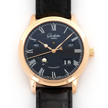 Glashutte Senator Perpetual Automatic Black Dial Men's Watch 100-02-25-05