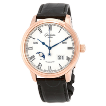 Glashutte Senator Perpetual Automatic Silver Dial Men's Watch 100-02-22-05-50