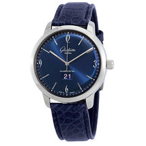 Glashutte Sixties Blue Dial Automatic Men's Watch 39-47-06-02-04