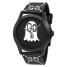 Gucci G-Timeless Black with Ghost Motif Dial Men's Watch YA1264018
