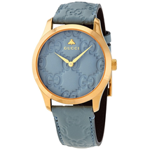 Gucci G-Timeless Quartz Blue GG Dial Ladies Watch YA1264097