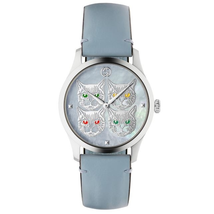 Gucci Gucci G-Timeless Quartz Blue Mother of Pearl Dial Ladies Watch YA1264124 YA1264124