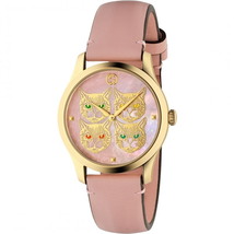 Gucci Gucci G-Timeless Quartz Pink Mother of Pearl Dial Ladies Watch YA1264132 YA1264132