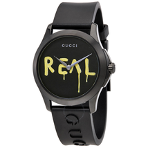 Gucci Ghost G-Timeless Black Dial Black Rubber Men's Watch YA1264017