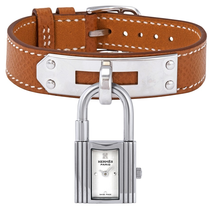 Hermes Kelly White Dial Tan Leather Ladies Watch 023728WW00 W023728WW00