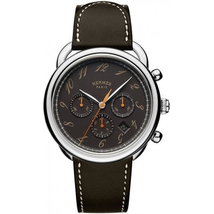 Hermes Arceau Black Dial Automatic Men's Chronograph Watch 038700WW00