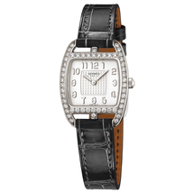 Hermes Cape Cod Silver Dial Ladies Diamond Leather Watch 043146WW00