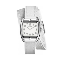 Hermes Cape Cod Tonneau PM White Leather Ladies Watch 034315WW00