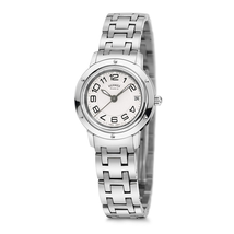 Hermes Clipper Silver Dial Stainless Steel Ladies Watch 035318WW00 W035318WW00