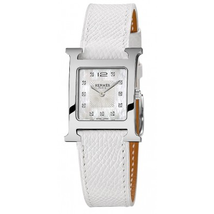 Hermes H Hour Mother Of Pearl Diamond Dial Ladies Watch 036744WW00