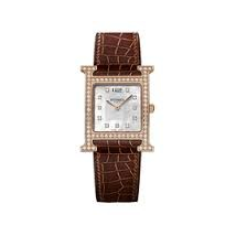 Hermes Heure H White Mother Of Pearl Diamond Dial Ladies Watch 038770WW00