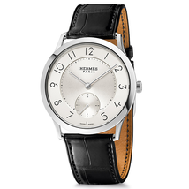 Hermes Slim d  Silver Dial Automatic Men's Watch 041759WW00