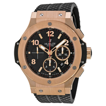 Hublot Big Bang 18kt Rose Gold Black Dial Black Rubber Men's Watch 301PX130RX 301.PX.130.RX