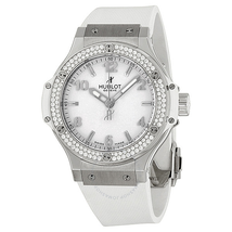 Hublot Big Bang White Dial Diamond Bezel White Rubber Unisex Watch 361.SE.2010.RW.1104.PLP
