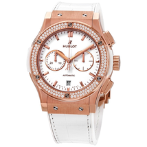 Hublot Classic Fusion 18kt Rose Gold Diamonds Chronograph Automatic Ladies Watch 541.OE.2080.LR.1104