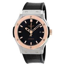 Hublot Classic Fusion Automatic Titanium Dial Black Alligator Leather Men's Watch 542.NO.1180.LR
