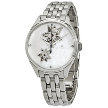 Hamilton Jazzmaster Open Heart Automatic MOP Diamond Dial Ladies Watch H32115192