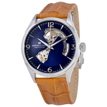 Hamilton Jazzmaster Open Heart Blue Dial Automatic Men's Leather Watch H32705541