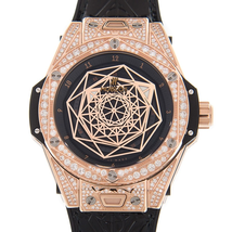 Hublot Big Bang Sang Bleu Automatic Diamond Black Dial Ladies Watch 465.OS.1118.VR.1704.MXM18