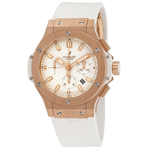Hublot Big Bang White Dial 18kt Rose Gold Automatic Chronograph Men's Watch 301-PE-2180-RW 301.PE.2180.RW