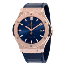 Hublot Classic Fusion Blue Sunray Dial 18K King Gold Automatic Men's Watch 511.OX.7180.LR