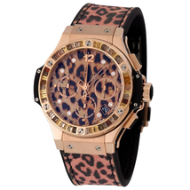 Hublot Hubolt WatchAutomatic Leopard print dial with 8 yellow diamonds Ladies 341.PX.7610.NR.1976