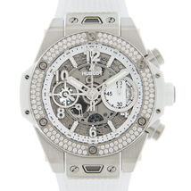 Hublot Big Bang Chronograph Automatic Diamond Silver Dial Men's Watch 441.NE.2010.RW.1104