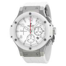 Hublot Big Bang St. Moritz Chronograph White Dial White Rubber Unisex Watch 301.SE.230.RW