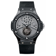 Hublot Big Bang Tourbillon Black Diamond Dial Men's Watch 305.CD.0002.RX.1900