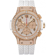 Hublot Big Bang White Diamond Dial Automatic 18 Carat Rose Gold Ladies Watch 341.PE.9010.RW.1704