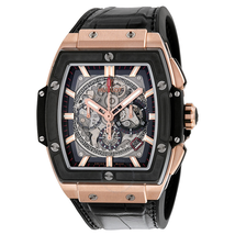 Hublot Spirit Of Big Bang Square Skeleton Dial Black Rubber Band Automatic Men's Watch 601.OM.0183.LR