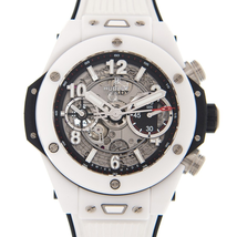 Hublot Big Bang UNICO White Ceramic Chronograph Automatic Silver Dial Men's Watch 441.HX.1170.RX