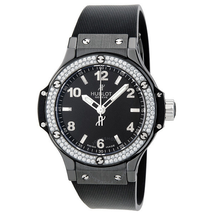 Hublot Black Magic Black Dial Black Rubber Ladies Watch 361.CV.1270.RX.1104