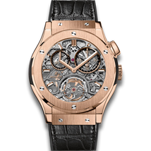 Hublot Tourbillon Skeleton King Gold 18 Carat King Gold Men's Watch 506.OX.0180.LR