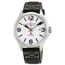 Hamilton Khaki Aviation Air Race Silver Dial Men's Leather Watch H76525751