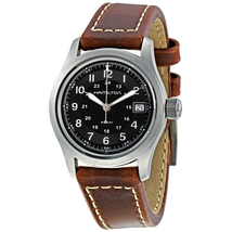 Hamilton Khaki Field Black Dial Brown Leather Men's Watch H68311533