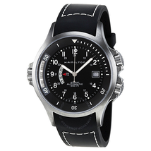 Hamilton Khaki Navy Black Dial GMT Men's Watch H77615333