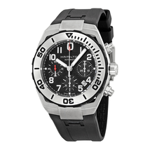 Hamilton Khaki Navy Sub Automatic Chronograph Black Dial Black Rubber Men's Watch H78716333